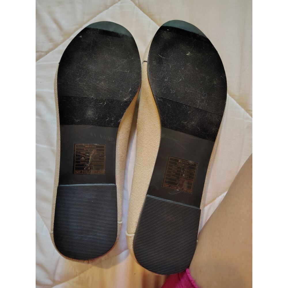 Torrid Cat Face Ballet Flats Size 8 Nerdy Cat Glasses Whiskers Embroidered... - Picture 7 of 11